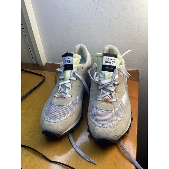 RUN OF Mens Shoes Fashion Sneakers Cream Size US 10 EU 40
